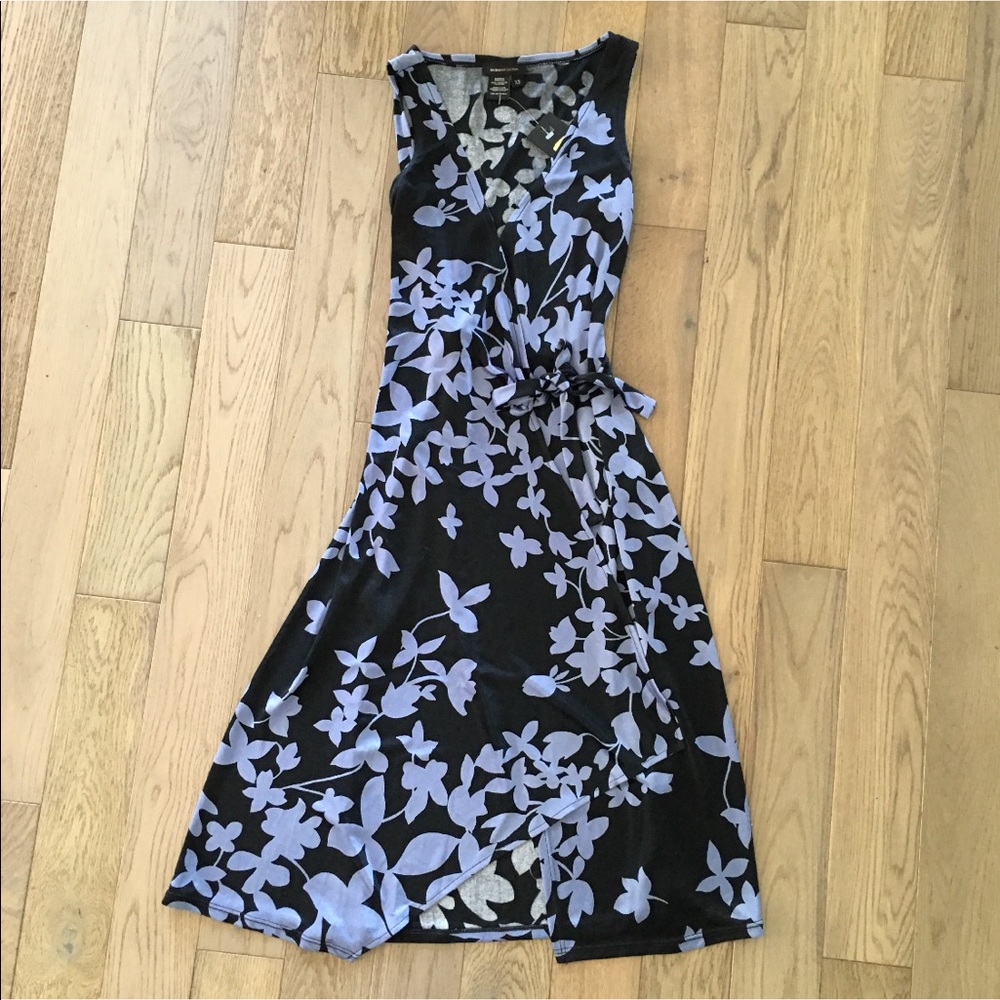 BCBGMax Azria Sleeveless Floral Wrap Dress Size XS - Picture 1 of 3